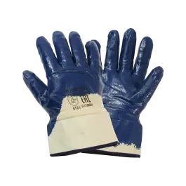 Фото товара Перчатки с нитриловым частичным покрытием, манжет - крага, арт. 0530  вид спереди