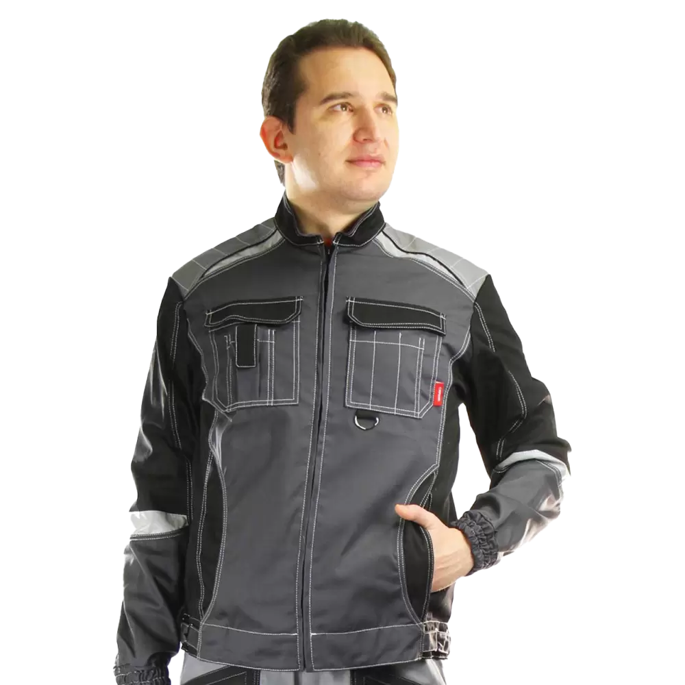 Куртка рабочая Фаворит-Мега, серый+черный