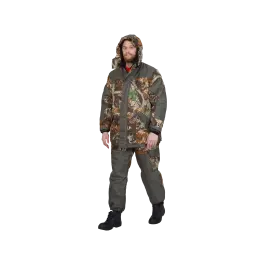 Фото товара Костюм Горка утепленный, куртка+брюки, темный лес+хаки вид спереди