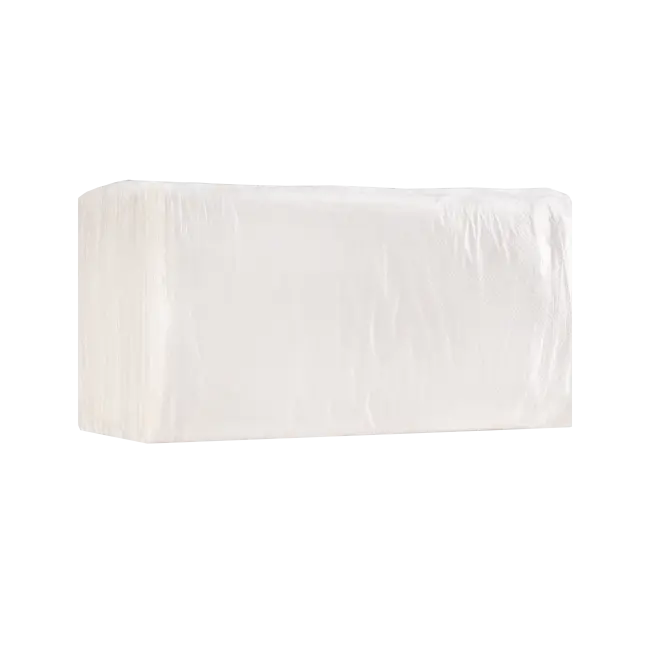 Фото товара Листовые полотенца бумажные для диспенсера V-сложение 22 х 23 см однослойные вид спереди