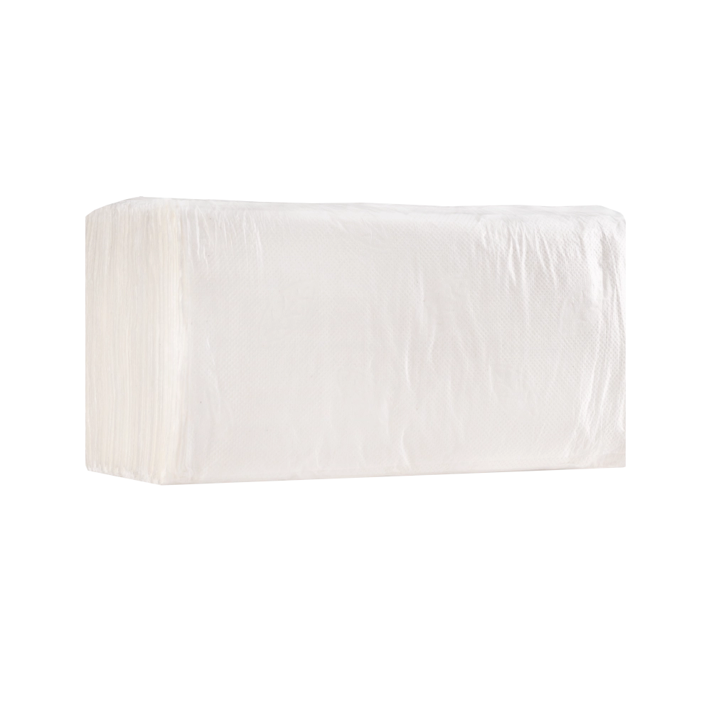 Листовые полотенца бумажные для диспенсера V-сложение 22 х 23 см однослойные