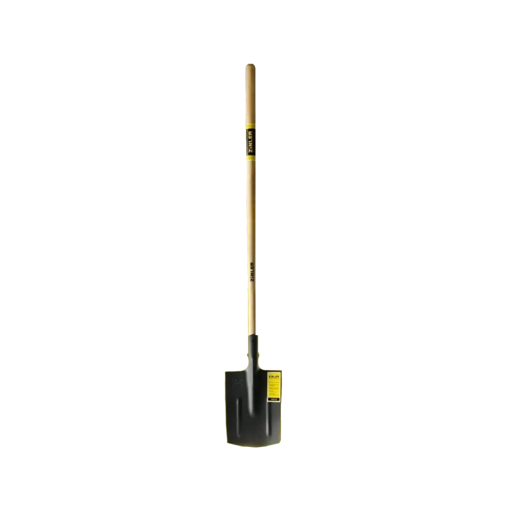 Лопата ZINLER штыковая прямоугольная с деревянным черенком 1200 мм,  ЛШПЧ1