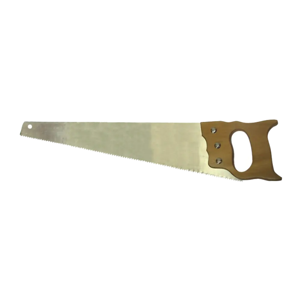 Ножовка по дереву 2D заточка средний зуб, деревянная рукоятка 400 мм, Biber 85661 Мастер