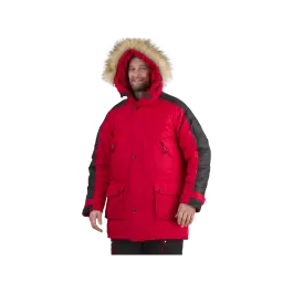 Фото товара Куртка рабочая Премьер утепленная, красный+черный вид спереди