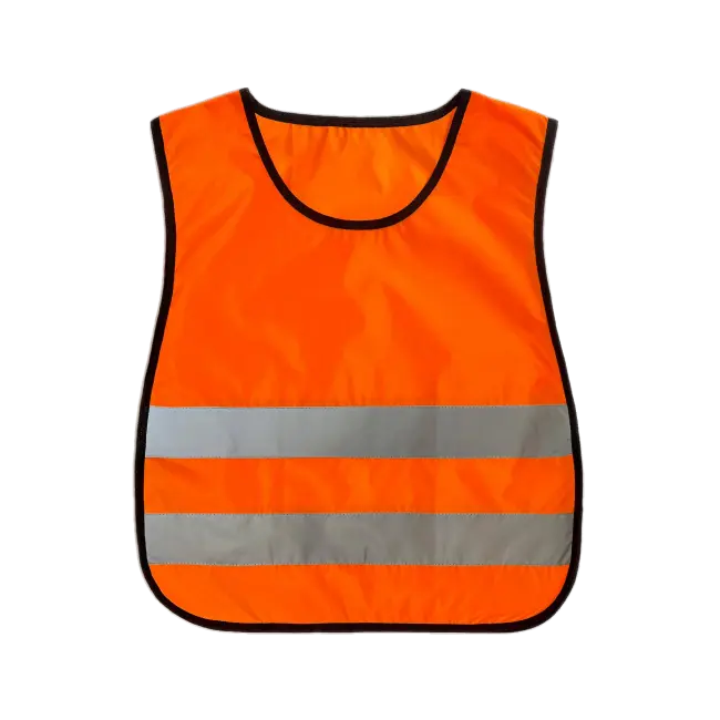 Фото товара Жилет-пончо сигнальный детский (оранж) вид спереди