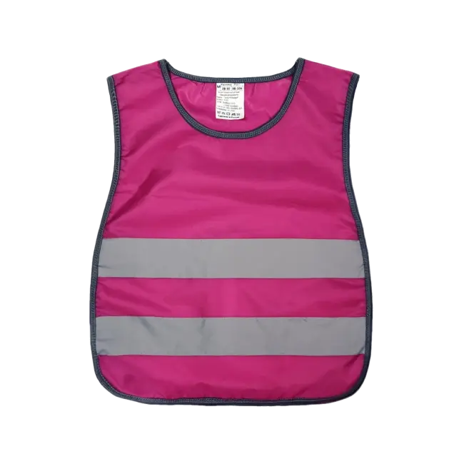 Фото товара Жилет-пончо сигнальный детский (розовый) вид спереди