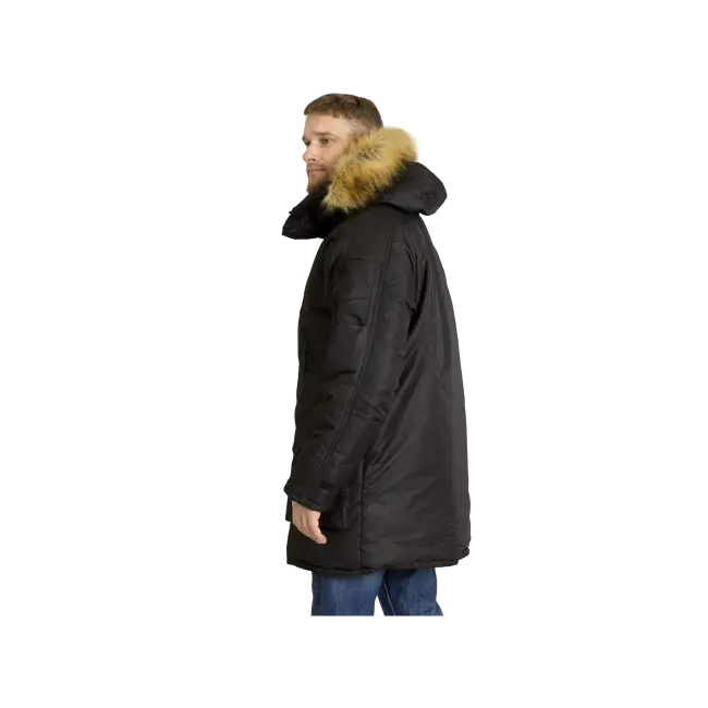 Фото товара Куртка рабочая Премьер утепленная, черная вид спереди
