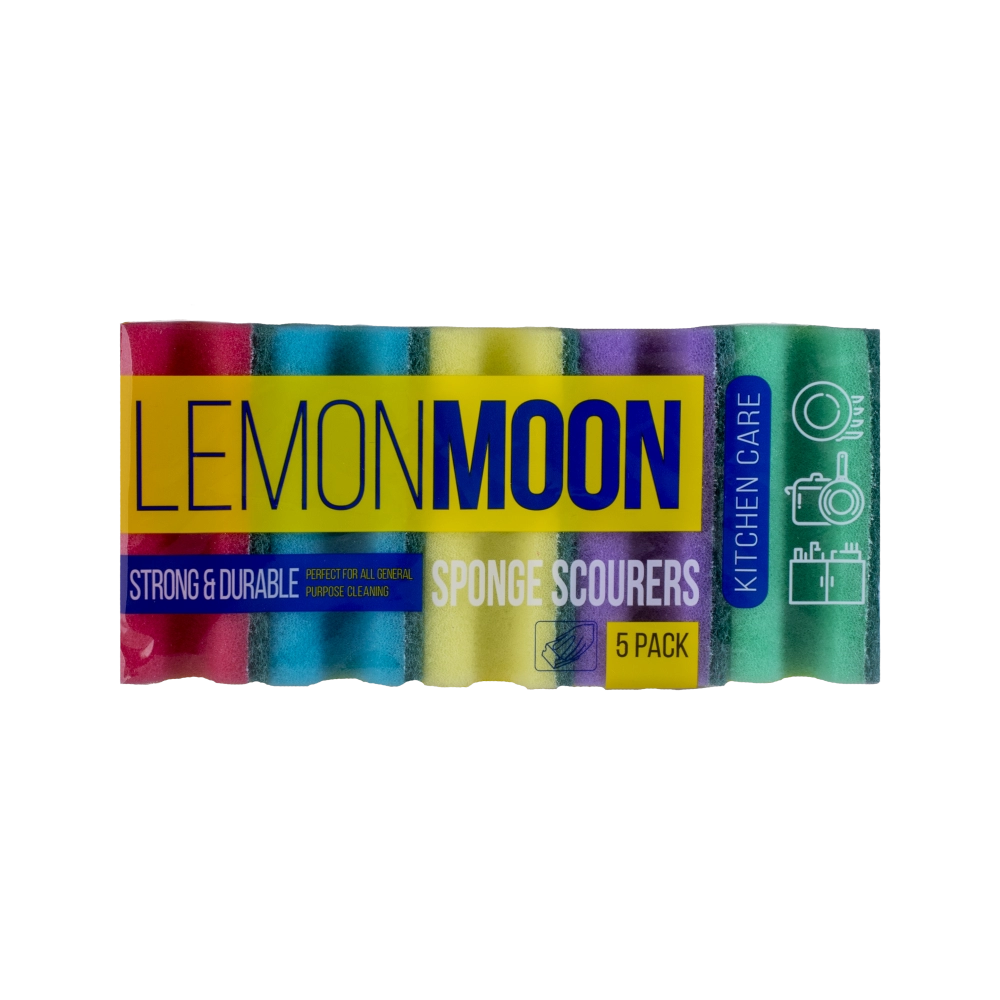 Губки для посуды профильные 5 шт/уп, Lemon Moon