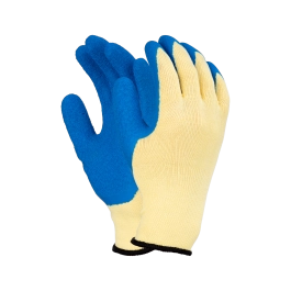 Фото товара Перчатки трикотажные с латексным покрытием рифлёным, (синий), арт. 7032 вид спереди