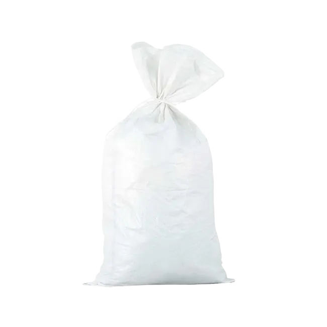 Фото товара Мешок полипропиленовый белый  55 x 105 см, 60+/-3 г, 45-50 кг, 1 сорт вид спереди