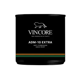 Фото товара Краска-грунт VinCore ADM-10 антикоррозинная на водной основе, светло-серая 1 кг вид спереди