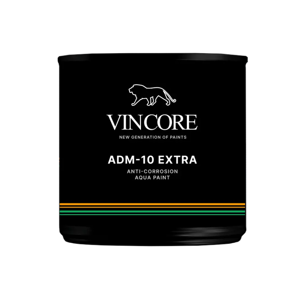 Краска-грунт VinCore ADM-10 антикоррозинная на водной основе, светло-серая 1 кг