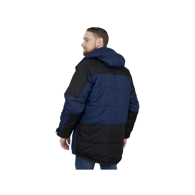 Фото товара Куртка рабочая Европа утепленная, синий+черный вид спереди