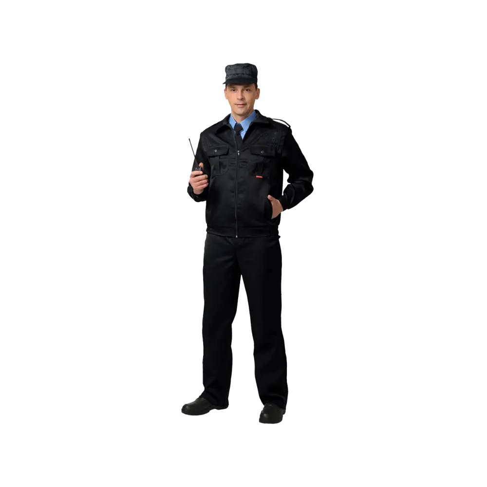 Костюм рабочий охранника Альфа, куртка+брюки, черный