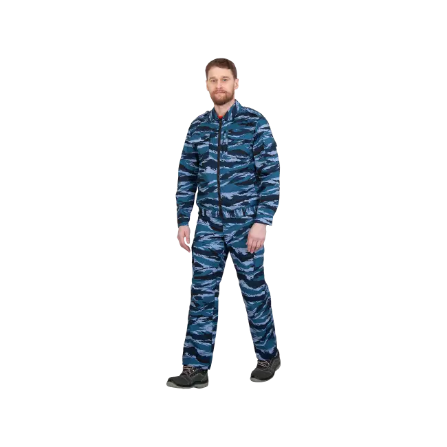 Фото товара Костюм охранника Контрол, куртка+брюки, камуфляж серый вид спереди