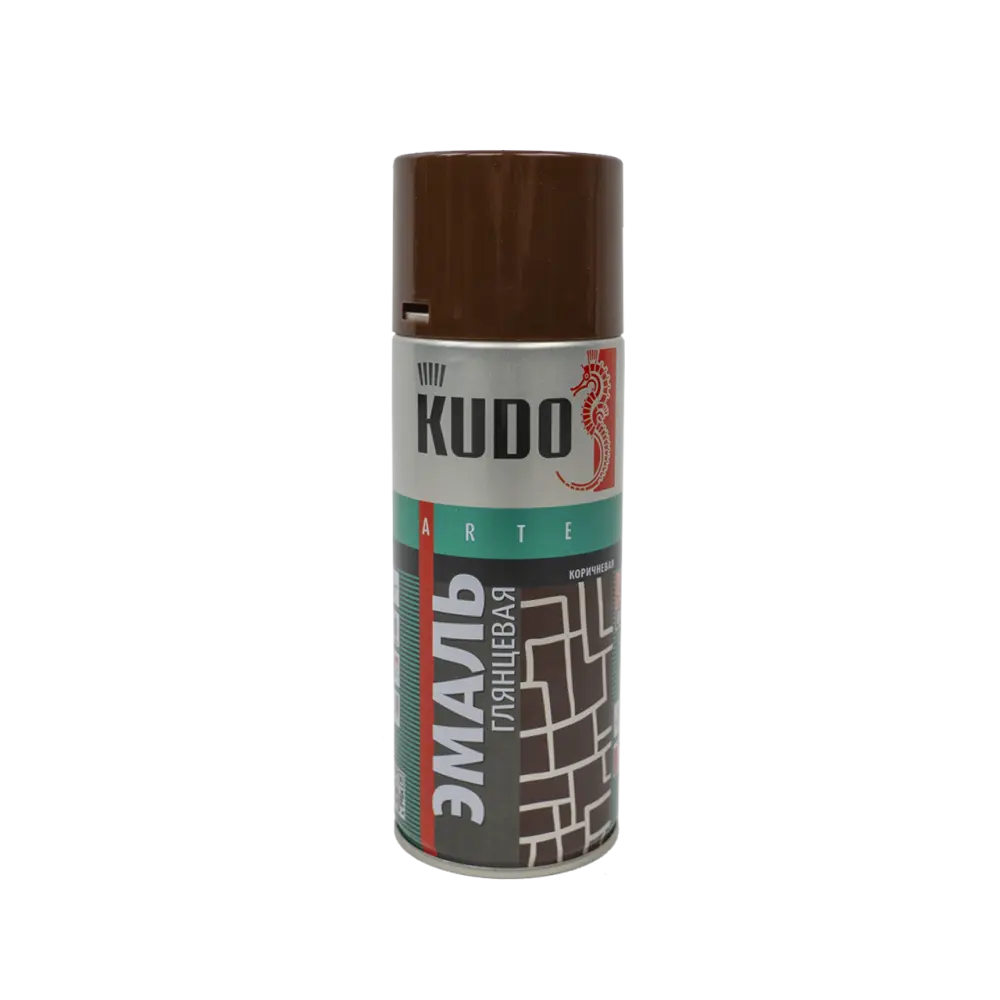 Эмаль аэрозольная универсальная коричневая Kudo, 520 мл