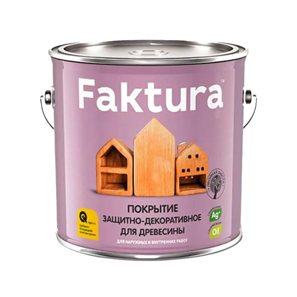 Покрытие Faktura защитно-декоративное для древесины, орех 2,5 л