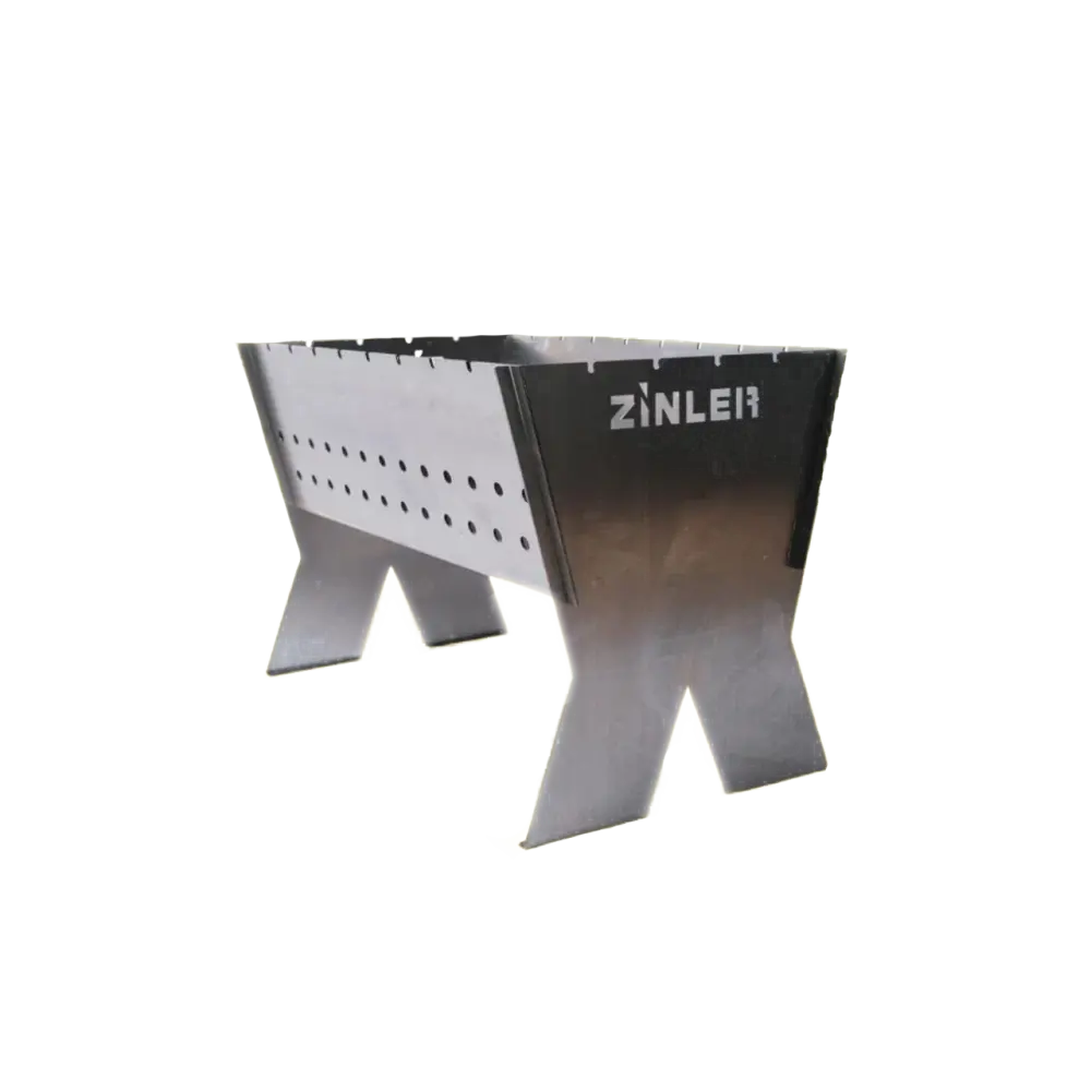 Мангал разборный Zinler 300 х 300 х 496 мм, сталь 1,8 мм, вес 7 кг МРЗ-1