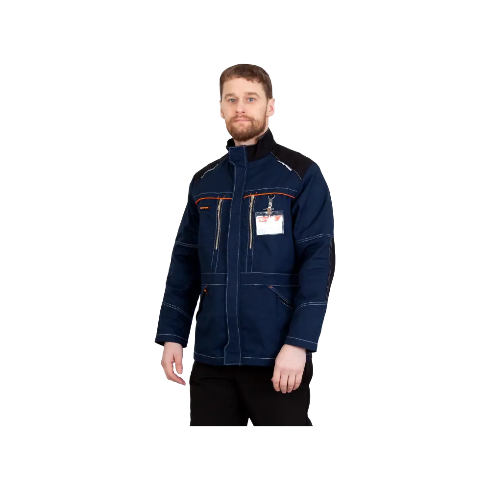 Куртка рабочая Шатл-Росс удлиненная, синий+черный