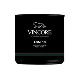 Фото товара Краска-грунт VinCore ADM-10 антикоррозинная на водной основе, светло-серая 3 кг вид спереди