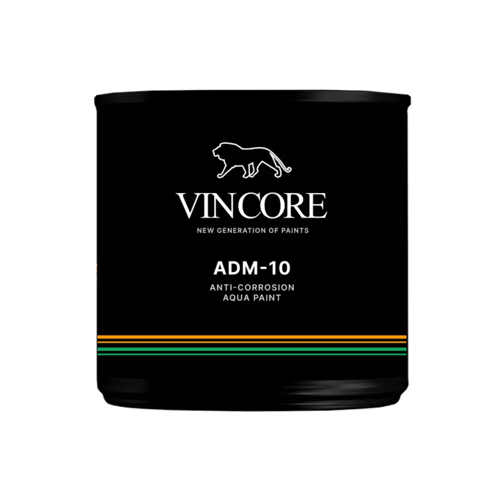Краска-грунт VinCore ADM-10 антикоррозийная, 3 в 1, на водной основе, 0,9 л/1,1 кг, оранжевая