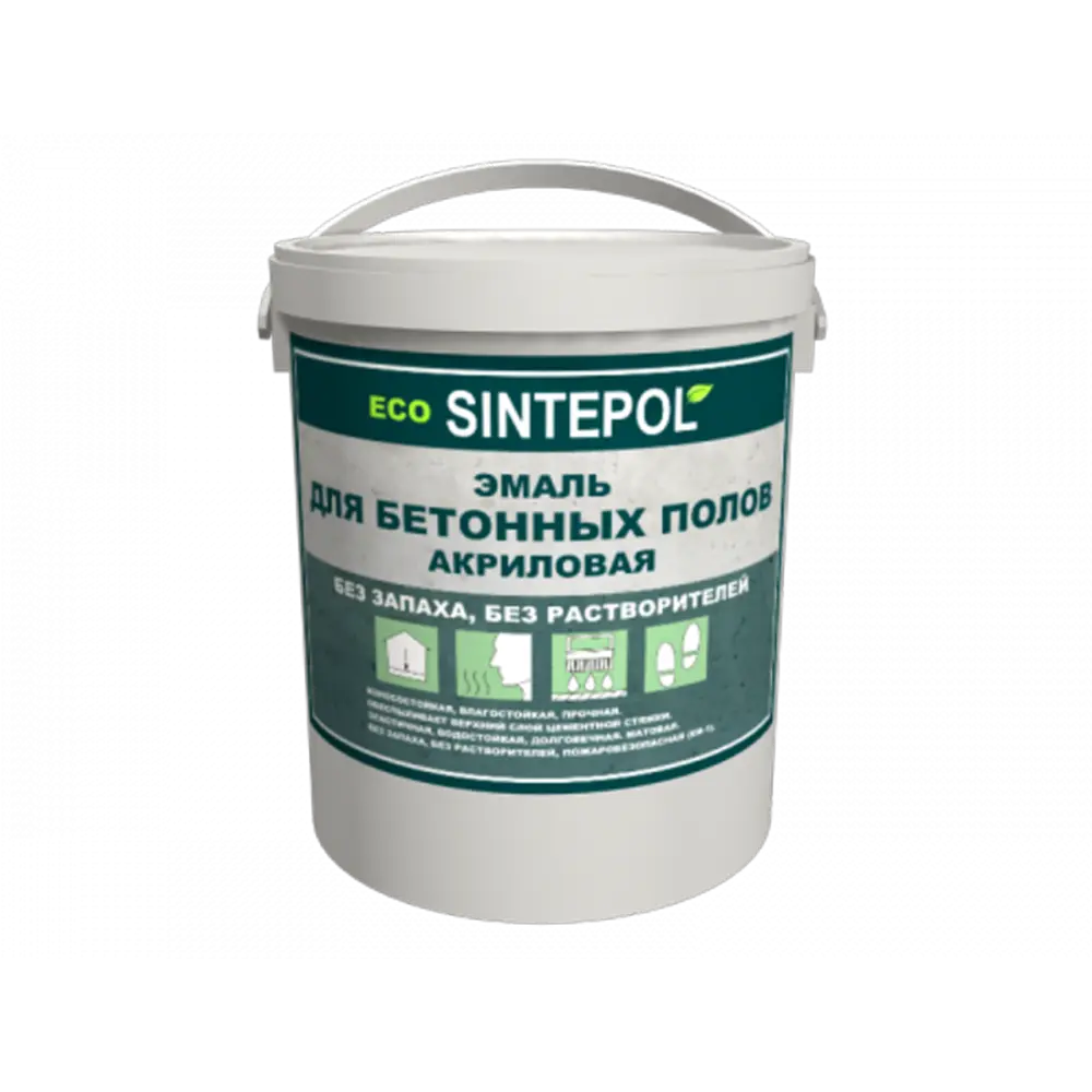Эмаль акриловая для бетонных полов Синтепол 10 кг (уценка)