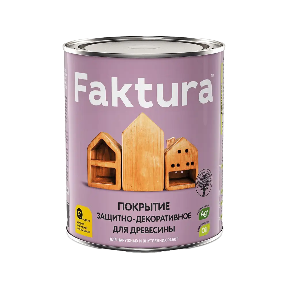 Покрытие Faktura защитно-декоративное для древесины беленый дуб 0,7 л (уценка)
