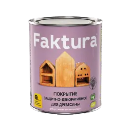 Фото товара Покрытие Faktura защитно-декоративное для древесины рябина 0,7 л (уценка) вид спереди