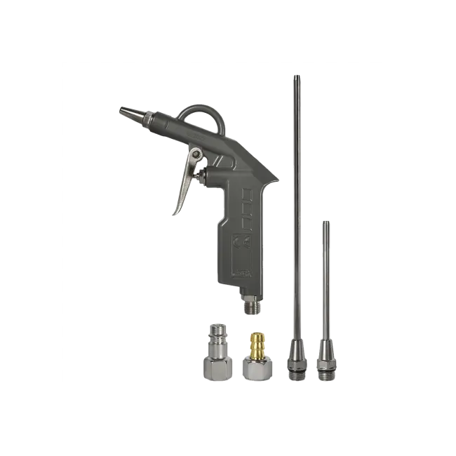 Фото товара Пистолет обдувочный со сменными насадками, разъем Euro, Quattro Elementi 909-716 Профи вид спереди
