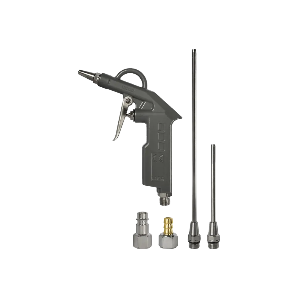 Пистолет обдувочный со сменными насадками, разъем Euro, Quattro Elementi 909-716 Профи