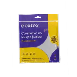 Фото товара Салфетка для стекол и зеркал замша 30 х 30 см, Ecotex серая вид спереди