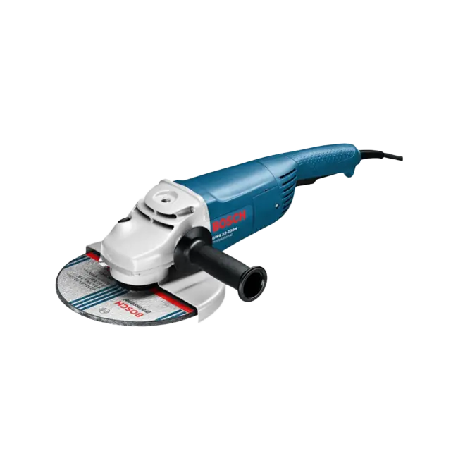 Фото товара Угловая шлифмашина Bosch (2200 Вт, 230 мм, 6500 об/мин., плавный пуск), GWS 22-230 J вид спереди
