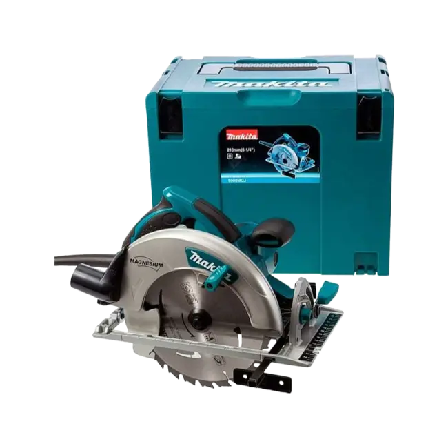 Фото товара Пила дисковая Makita (1800 Вт, 210x30 мм, 75.5 мм, 4,8 кг, свет, доп. диск), 5008MGJX2 вид спереди