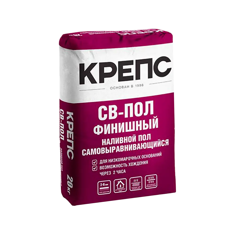 Ровнитель для пола финишный, Крепс СВ-Пол, 20 кг 1322