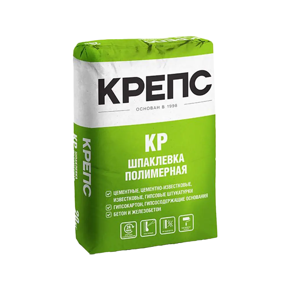 Шпаклевка полимерная Крепс КР для сухих помещений, 20 кг