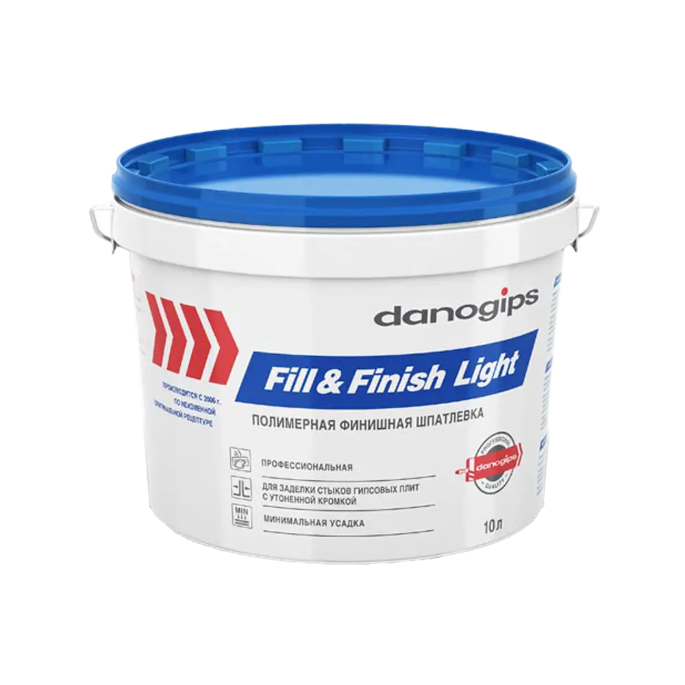 Шпатлевка готовая облегченная, DANOGIPS Fill&Finish Light, 11 кг/10 л