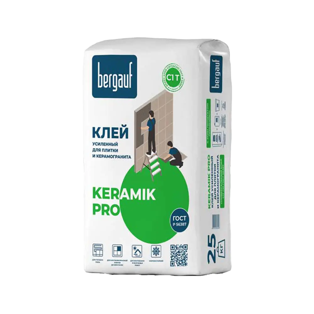 Клей для плитки Bergauf Keramik PRO, 25 кг