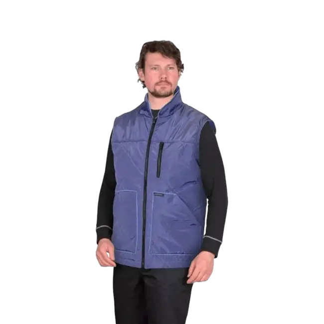 Фото товара Жилет Европа удлиненный, индиго вид спереди