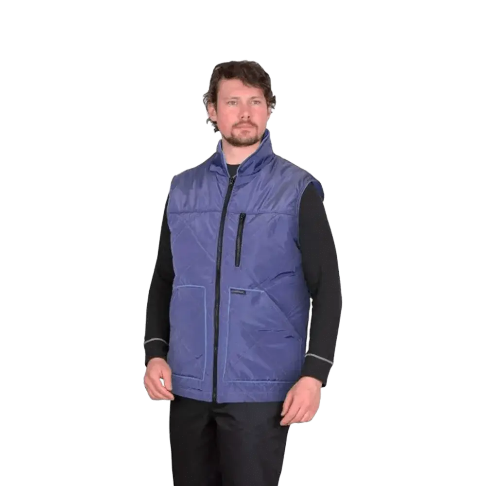 Жилет Европа удлиненный, индиго