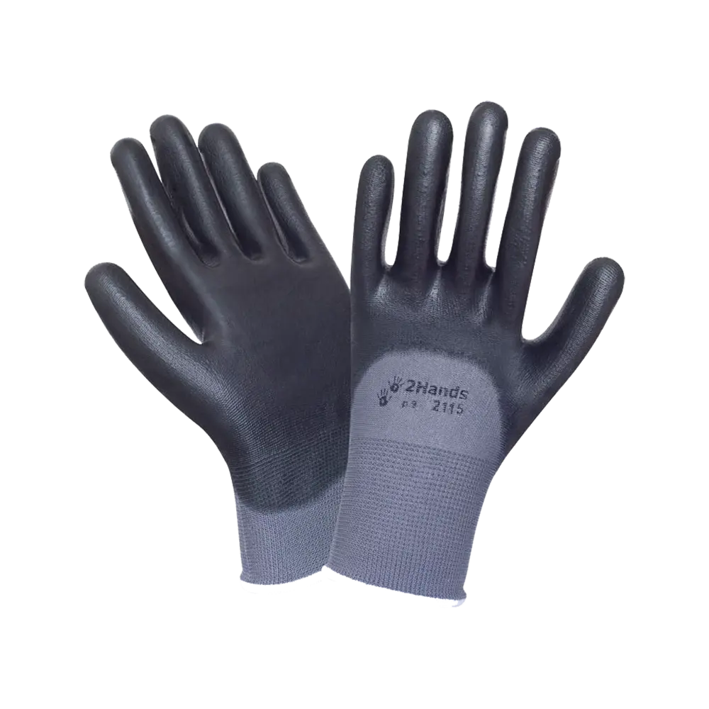 Перчатки нейлоновые 15G/PU 2Hands 2115, покрытие 3/4