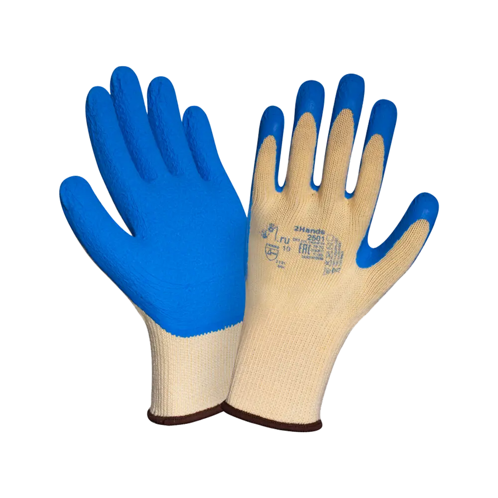 Перчатки с латексным покрытием 2Hands 2501