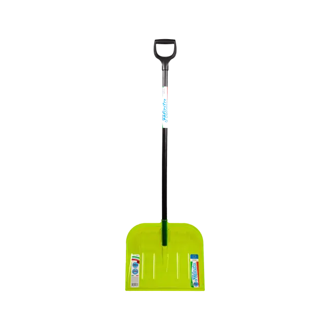 Фото товара Лопата снеговая Felicita, 475x400x1510 мм, поликарбонат, деревянный черенок, 2471 вид спереди