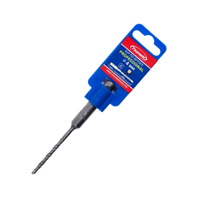 Фото товара Бур SDS-plus по бетону 4 х 110 мм Tsunami PROFF вид спереди