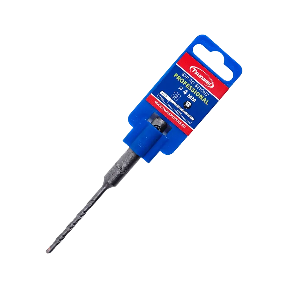 Бур SDS-plus по бетону 4 х 110 мм Tsunami PROFF