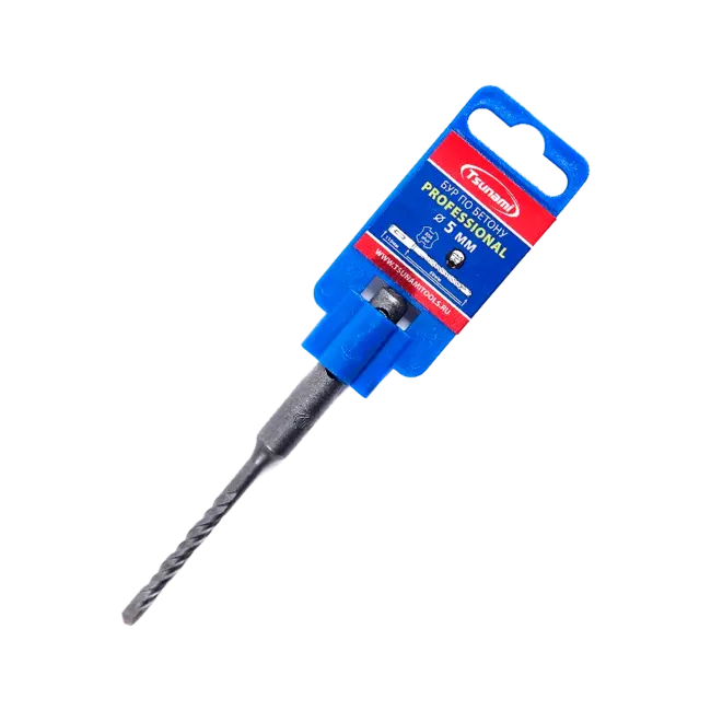Фото товара Бур SDS-plus по бетону 5 х 110 мм Tsunami PROFF вид спереди