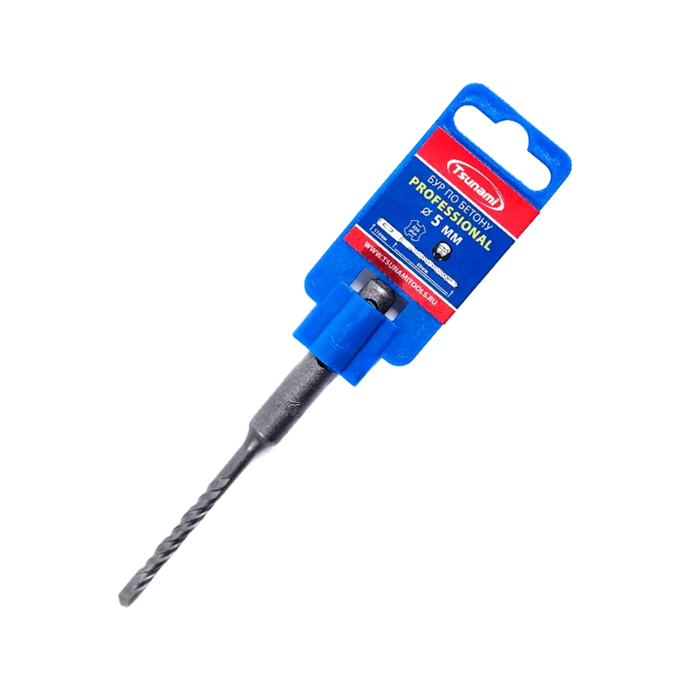 Бур SDS-plus по бетону 5 х 110 мм Tsunami PROFF