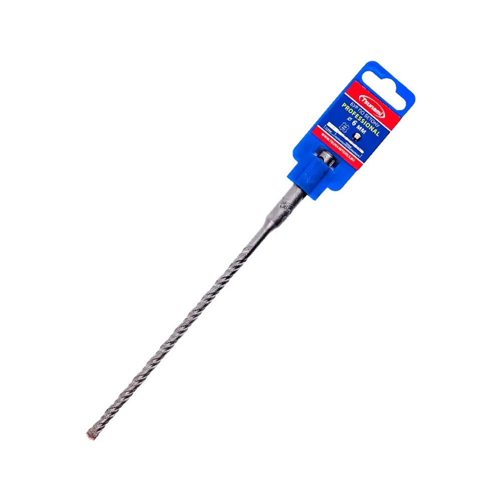 Бур SDS-plus по бетону 6 х 210 мм Tsunami PROFF