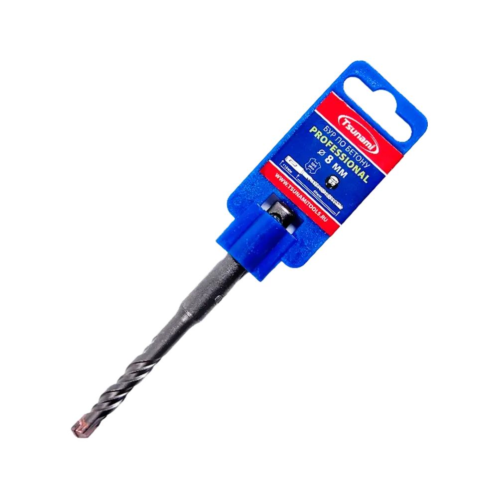 Бур SDS-plus по бетону 8 х 110 мм Tsunami PROFF