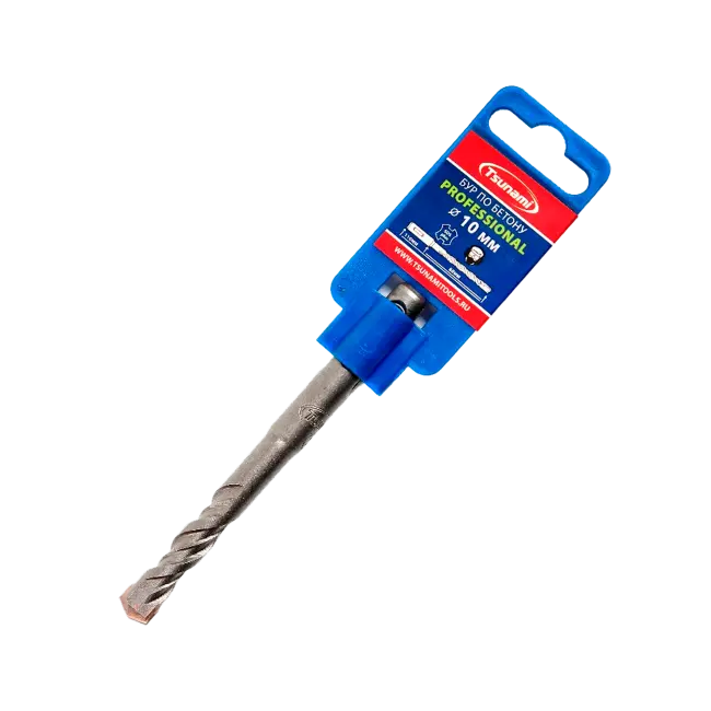 Фото товара Бур SDS-plus по бетону 10 х 110 мм Tsunami PROFF вид спереди