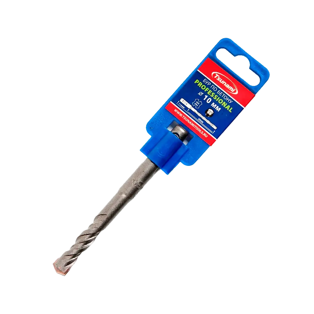 Бур SDS-plus по бетону 10 х 110 мм Tsunami PROFF